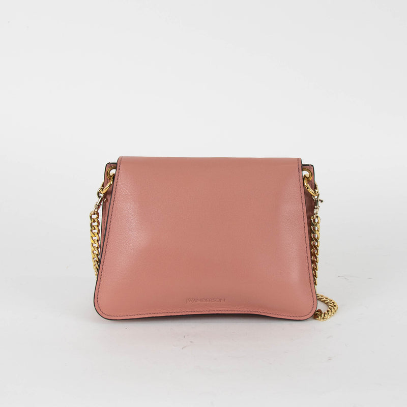 JW Anderson Dusty Pink Leather Pierce Crossbody Bag