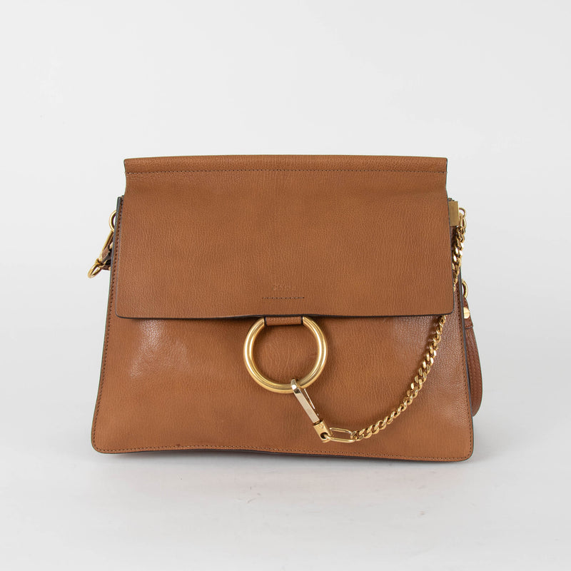 Chloe Tan Leather Faye Crossbody Bag