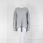 Never Fully Dressed Grey Graphic Oversized Sweatshirt