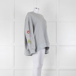 Never Fully Dressed Grey Graphic Oversized Sweatshirt