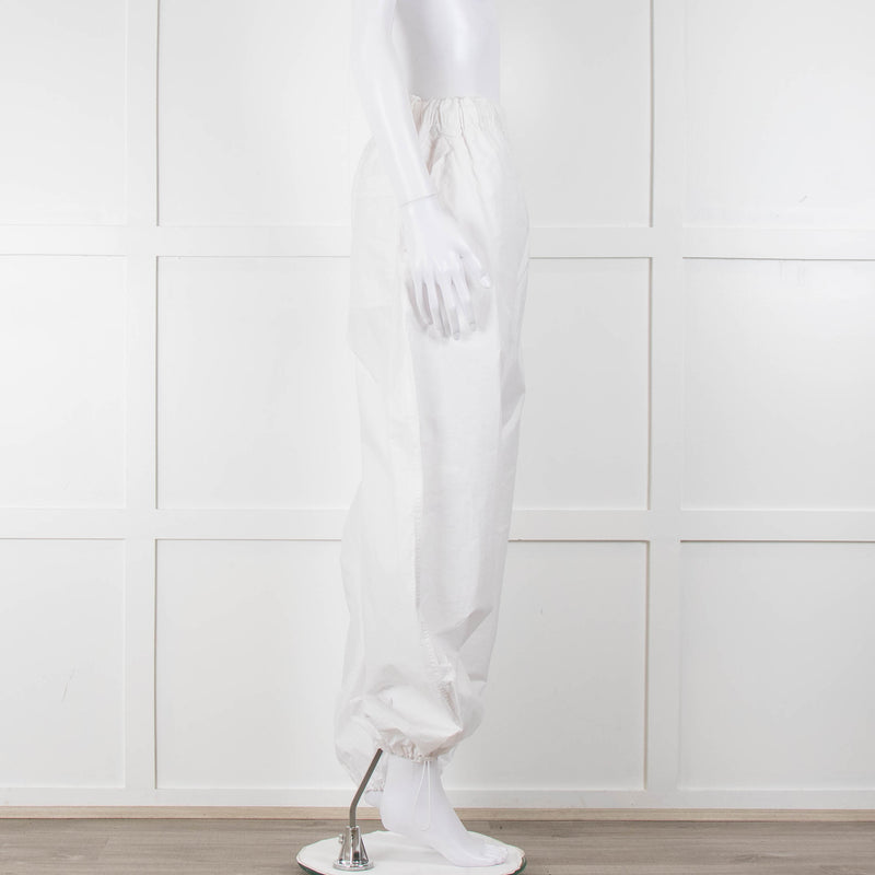 Wardrobe NYC White Parachute Pants with Adjustable Cuffs