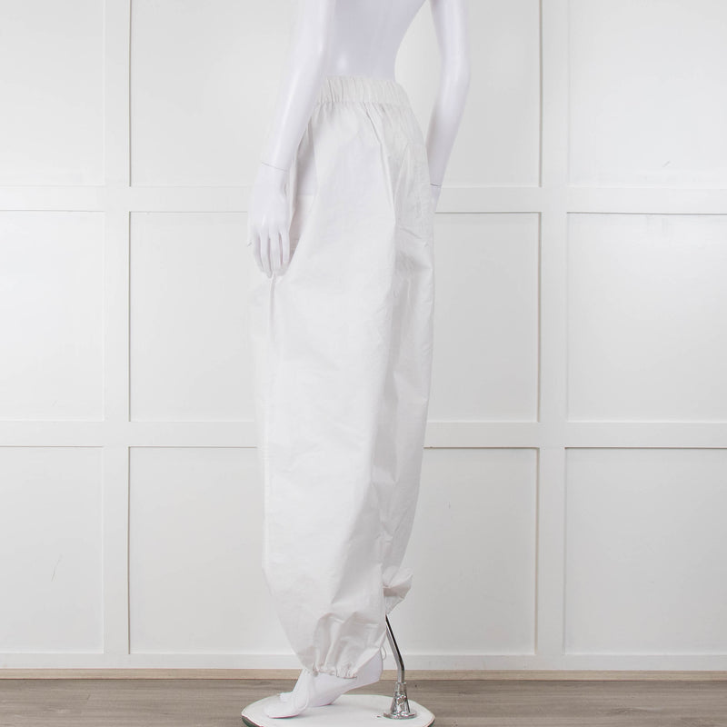 Wardrobe NYC White Parachute Pants with Adjustable Cuffs