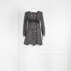 Moschino Black White Tweed  Gold Button Coat