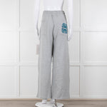 Never Fully Dressed Grey Wide Leg Graphic Joggers