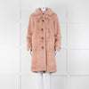 Rino & Pelle Pink Zonna Long Faux Fur Coat