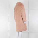 Rino & Pelle Pink Zonna Long Faux Fur Coat