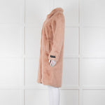 Rino & Pelle Pink Zonna Long Faux Fur Coat