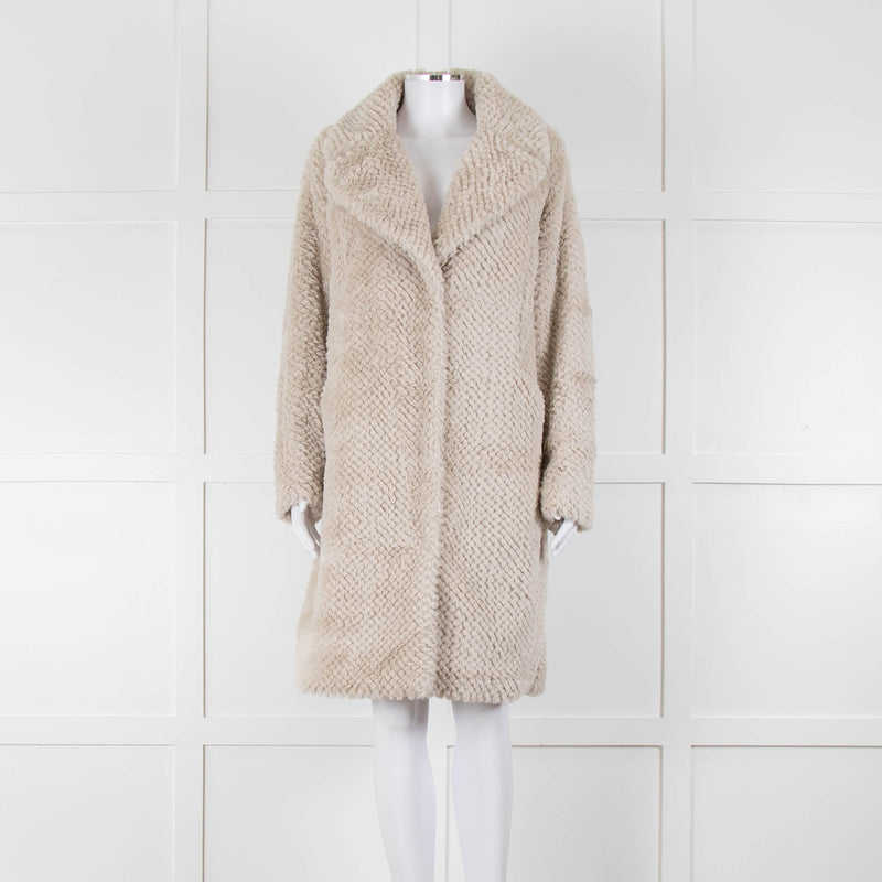 Rino & Pelle Grey Faux Fur Long Coat