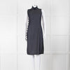 Miu Miu Dark Blue Chambray Cheongsam Collar Dress