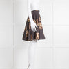 Dolce & Gabbana Brown Coin Print Full Mini Skirt