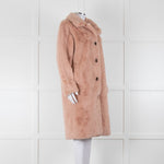 Rino & Pelle Zonna Pink Long Faux Fur Coat