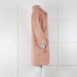 Rino & Pelle Zonna Pink Long Faux Fur Coat