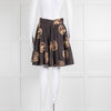 Dolce & Gabbana Brown Coin Print Full Mini Skirt