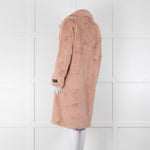 Rino & Pelle Zonna Pink Long Faux Fur Coat