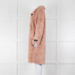 Rino & Pelle Zonna Pink Long Faux Fur Coat