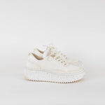 Chloe White Knitted Nama Sneakers