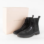 Loeffler Randall Black Lace Up Sock Boots