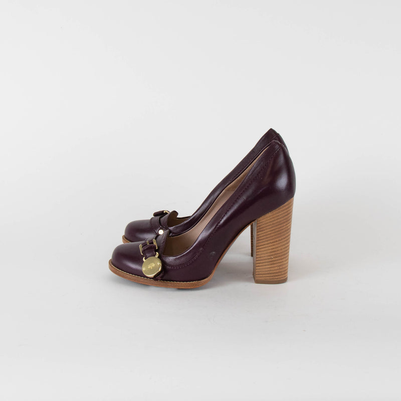 Mulberry Purple Bayswater Pumps