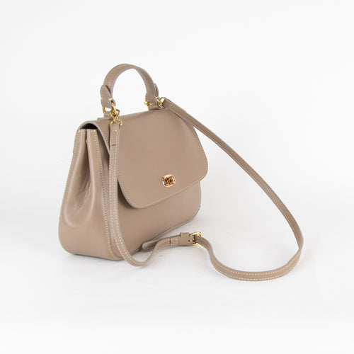 Tusting Taupe Mini Holly Top Handle Bag With Long Strap