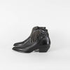 Russell & Bromley Black Chain & Diamante Pointed Ankle Boots