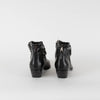 Russell & Bromley Black Chain & Diamante Pointed Ankle Boots