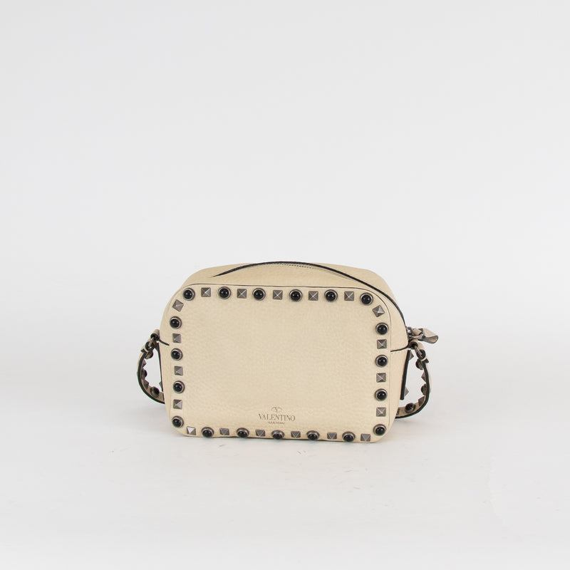 Valentino Ivory Leather Rockstud Crossbody Bag