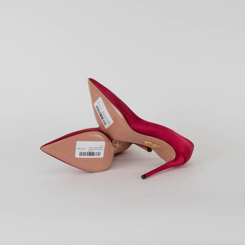 Aquazzura Red Satin Heeled Shoes