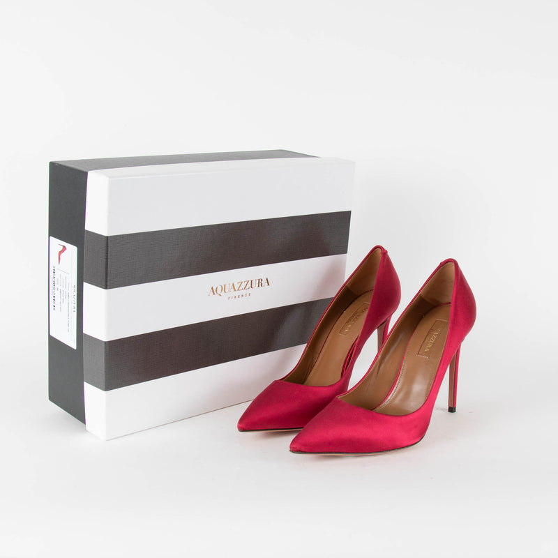 Aquazzura Red Satin Heeled Shoes