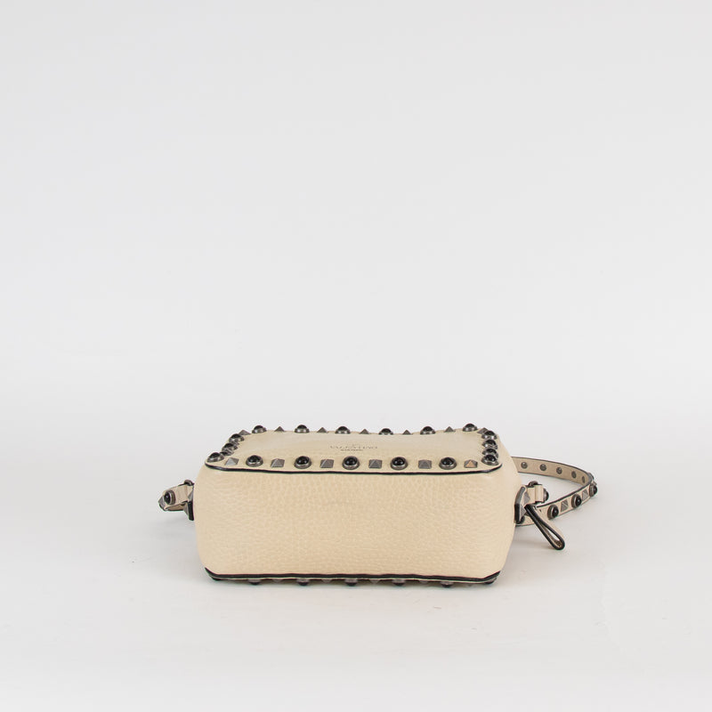 Valentino Ivory Leather Rockstud Crossbody Bag