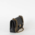 Chanel Black Small Caviar Leather Gold Hardwear Double Flap