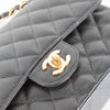 Chanel Black Small Caviar Leather Gold Hardwear Double Flap