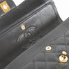 Chanel Black Small Caviar Leather Gold Hardwear Double Flap