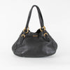 Prada Black Antik Cervo Leather Hobo Bag