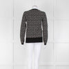 Markus Lupfer Black Navy Geometric Print Merino Wool Sweater