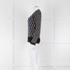 Markus Lupfer Black Navy Geometric Print Merino Wool Sweater