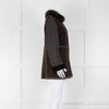 Madeline Brown Shearling Short Coat