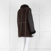 Madeline Brown Shearling Short Coat