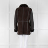 Madeline Brown Shearling Short Coat