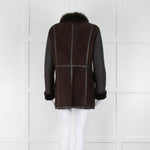 Madeline Brown Shearling Short Coat