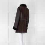 Madeline Brown Shearling Short Coat