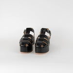 Gabriela Hearst Black Leather Plateau Sandals