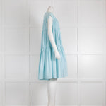 Rabens Saloner Pale Blue Tiered Dress