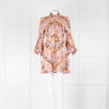 Zimmermann Baroque Patterned Button Up Mini Dress with Belt