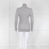 Moncler Light Grey Ribbed Wool Rollneck