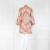 Zimmermann Baroque Patterned Button Up Mini Dress with Belt