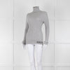 Moncler Light Grey Ribbed Wool Rollneck