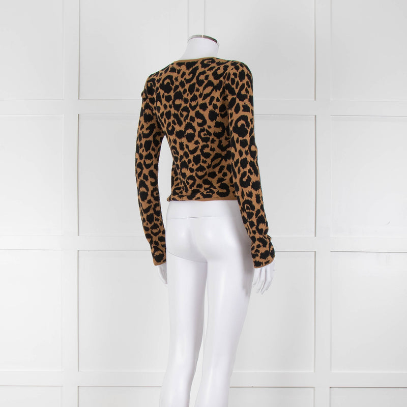 Hayley Menzies Brown Black Animal Print Jumper