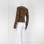 Hayley Menzies Brown Black Animal Print Jumper