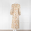 Zimmermann High Neck Linen Muted Floral Dress