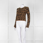 Hayley Menzies Brown Black Animal Print Jumper